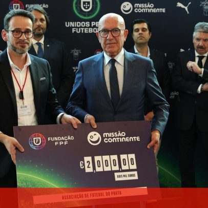 Projeto Unidos pelo Futebol entrega 2 mil euros e 20 bolas à AF Porto