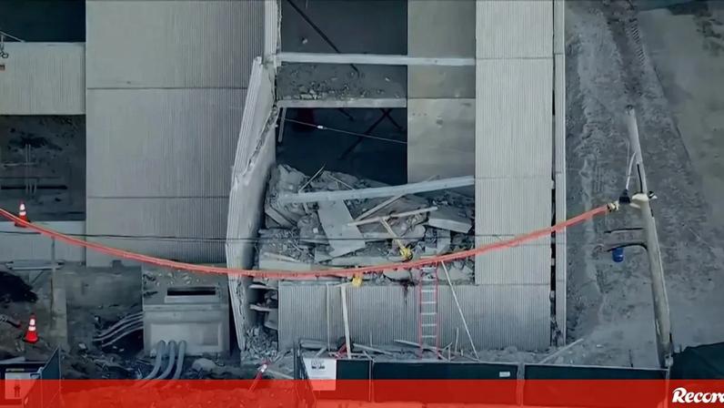 Teto de parque de estacionamento em construção desaba em Filadélfia