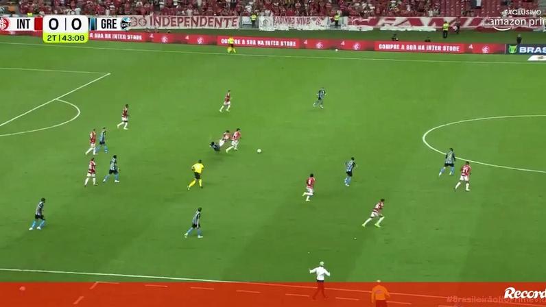 Viery viu vermelho direto após esta entrada sobre Thiago Maia, jogador do Internacional