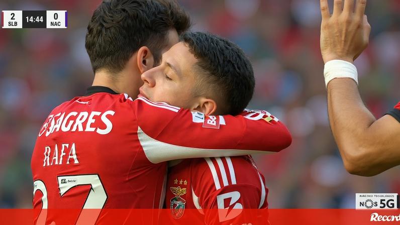 Dois golos... duas assistências para Prestianni: bom trabalho do argentino e é Rafa quem faz o 2-0