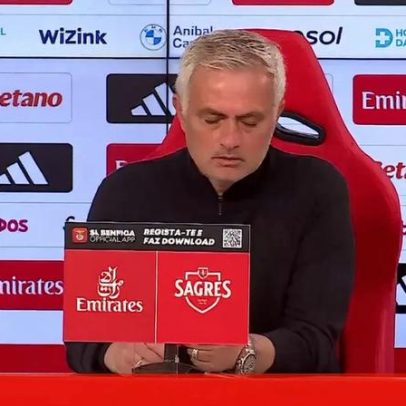 Mourinho: jogo tinha tudo para acabar com números diferentes