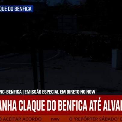 Cortejo de adeptos do Benfica para Alvalade com fortes medidas de segurança