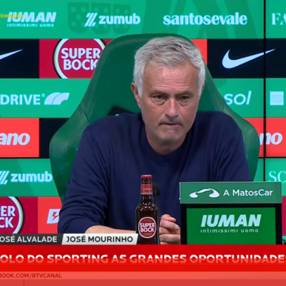 José Mourinho em conferência de imprensa em direto