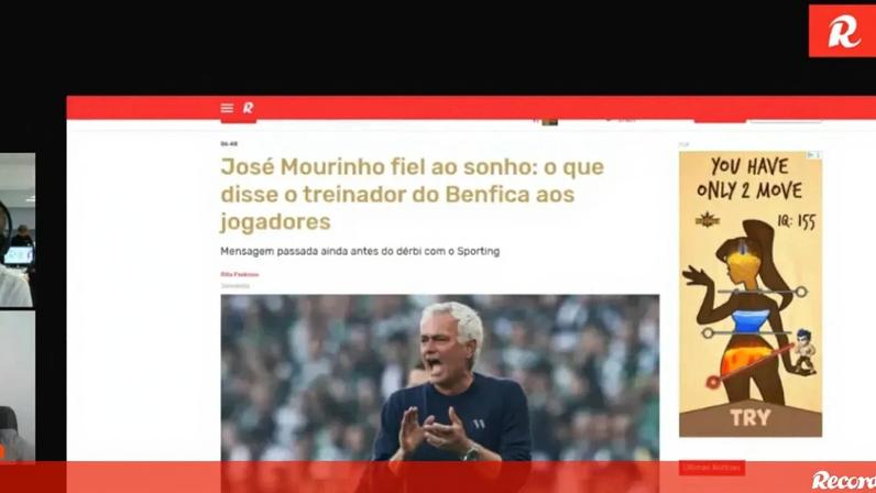 10 Minutos Record: o desabafo de Mourinho com o grupo do Benfica antes do dérbi e as exigências de Rui Borges