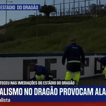 Vândalos junto ao Estádio do Dragão: trabalhos de limpeza já em curso