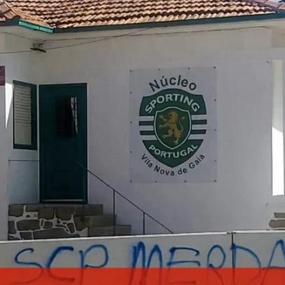 Núcleo do Sporting em Vila Nova de Gaia é vandalizado