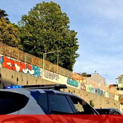 Aparato policial acompanha o autocarro do Sporting rumo ao Estádio do Dragão