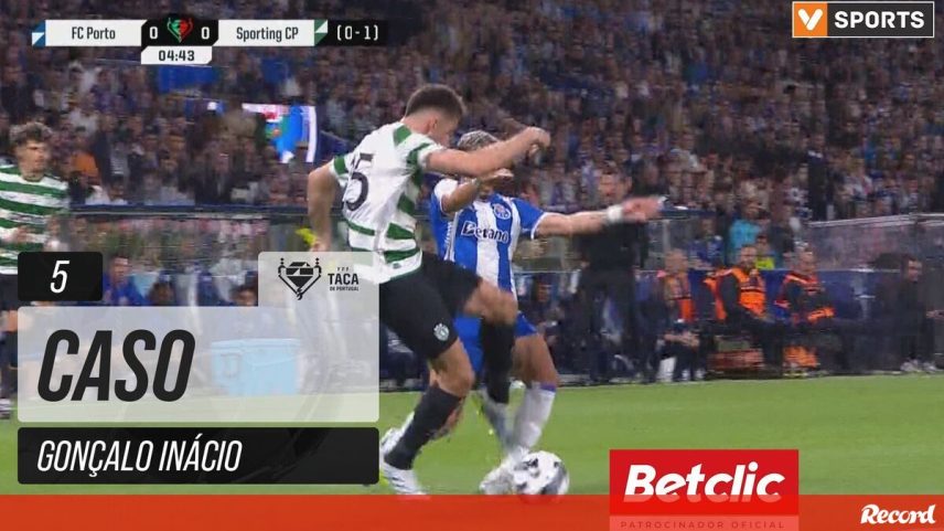 Gonçalo Inácio fica lesionado após lance polémico com William Gomes