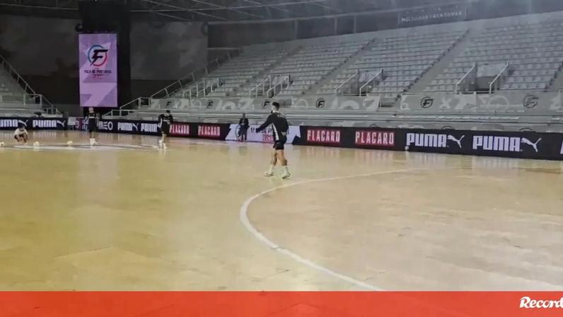 Imagens do treino do Sporting antes da meia-final da Taça de Portugal de futsal