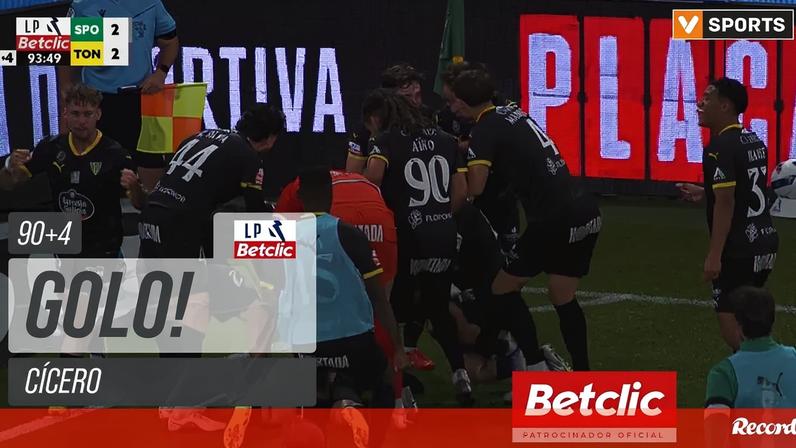 Cícero marca e Sporting empata em Alvalade