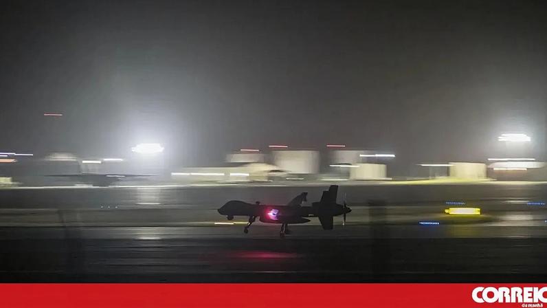 Drone MQ-9 Reaper dos EUA na Base Aérea das Lajes, Açores