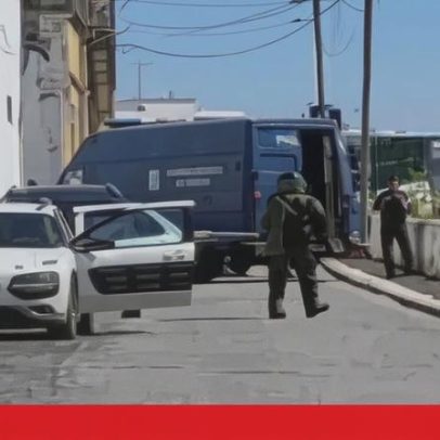 Granada sem carga explosiva atirada para dentro de carro em Olhão
