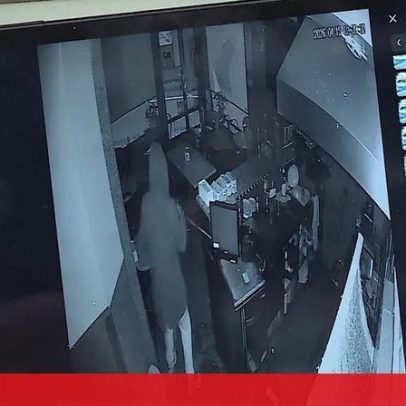Dono de confeitaria presencia assalto via telemóvel