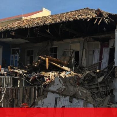 Idosos desalojados em Faro após derrocada de parede de prédio