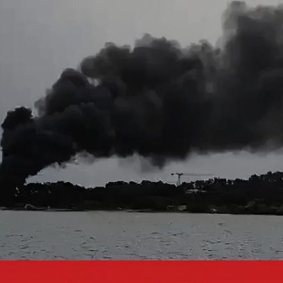 Incêndio destrói material de pesca em viveiro de ostras em Lagos