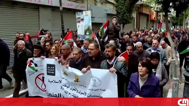 Palestinianos na Cisjordânia protestam contra lei israelita com pena de morte