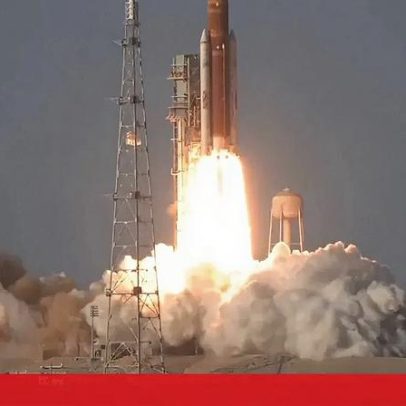 Imagens mostram descolagem de foguetão da NASA rumo à Lua