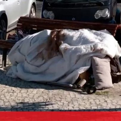 Homem com perna em mau estado e braço partido permanece 6 dias num banco de jardim