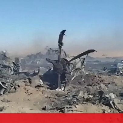 Imagens mostram destroços de aeronaves alegadamente abatidas pelo Irão