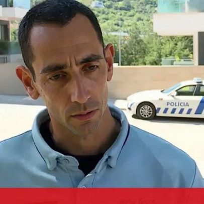 Agente da PSP ajuda idoso que passou mal na via pública