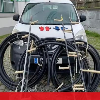 Dois homens detidos em flagrante a furtar cabos de telecomunicações