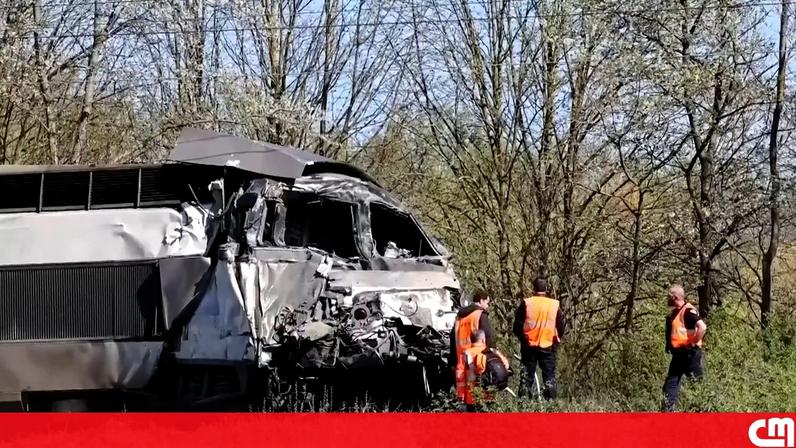 Imagens indicam aparato no local do choque entre TGV e camião militar em França