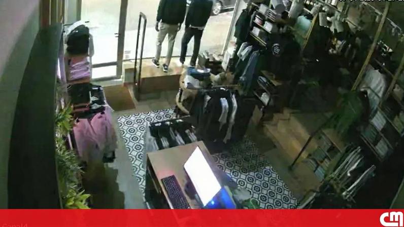 Câmaras de videovigilância captam assalto a loja de roupa no Marco de Canaveses
