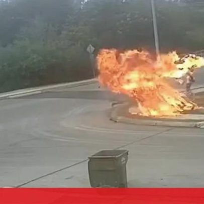 Mota explode perto de crianças no Texas após despiste