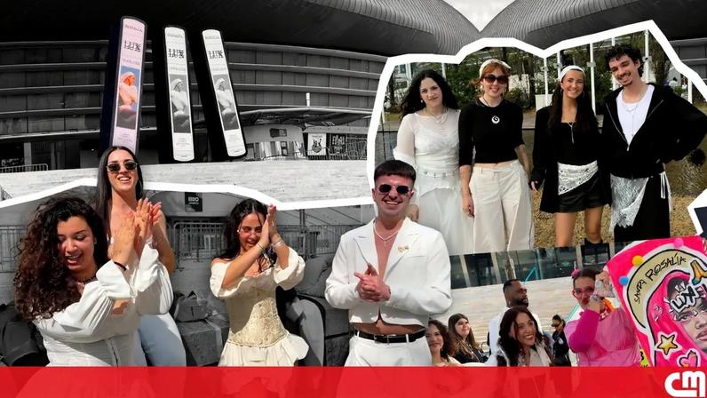 Fãs de Rosalía vestidos a rigor recebem a diva em Lisboa