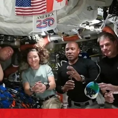 Astronautas descrevem eclipse da Terra visto a partir da órbita lunar