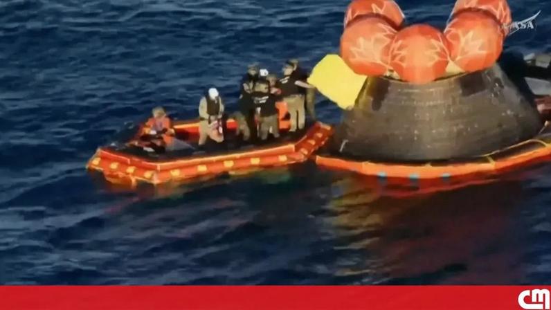 Astronautas da Artemis II vistos pela primeira vez ao regressar à Terra