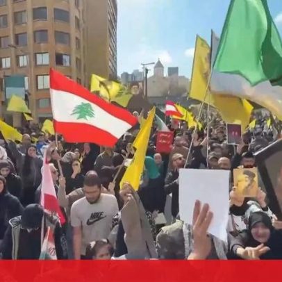 Milhares protestam no Líbano contra negociações com Israel