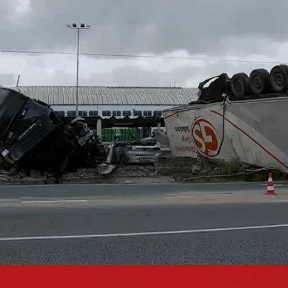 Camião despista-se na EN10 e invade fábrica em Palmela