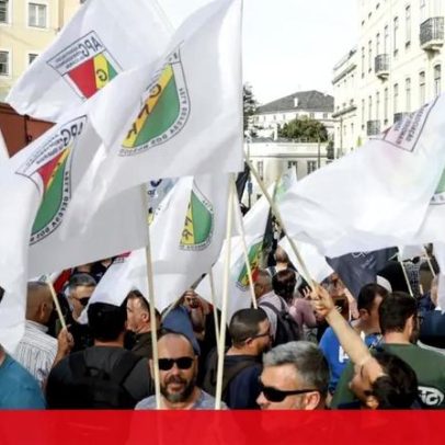 Mil elementos das forças de segurança protestam contra cortes nas reformas