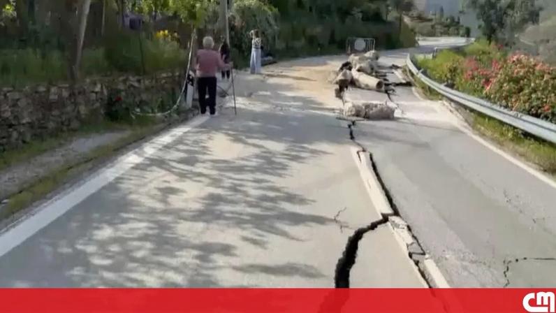 Aldeia de Tabuaço fica isolada após estrada ficar submersa pelas cheias