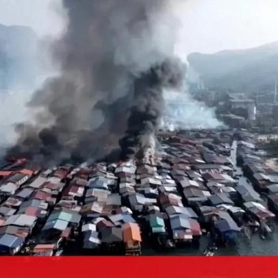 Incêndio destrói cerca de mil casas em aldeia costeira na Malásia