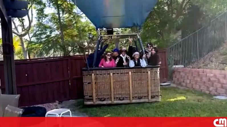 Emergência obriga balão de ar quente a aterrar em quintal de casa nos EUA