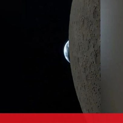 Terra a desaparecer por trás da Lua; imagens do Artemis II