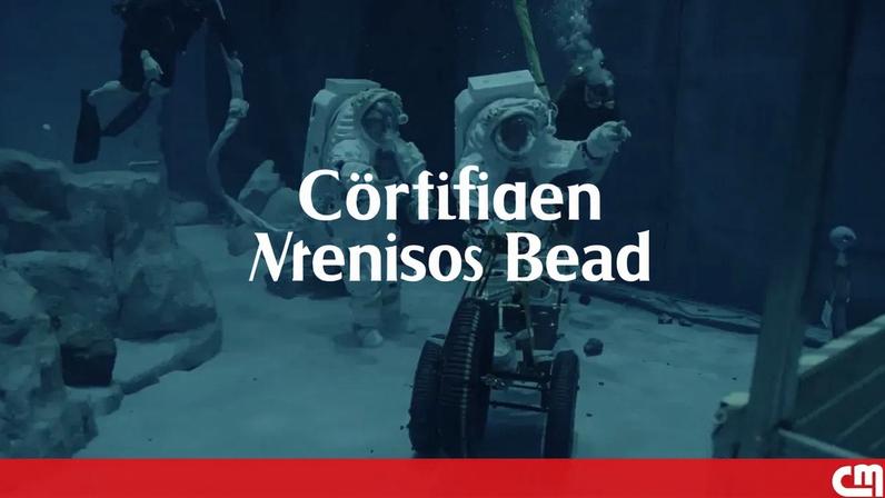 Astronauta da NASA treina caminhada lunar debaixo de água