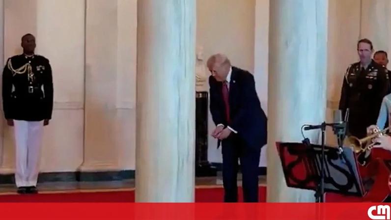 Trump recebe equipa de golfe na Casa Branca com tacada imaginária
