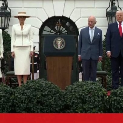 Rei Charles III é recebido com pompa na Casa Branca em visita de Estado