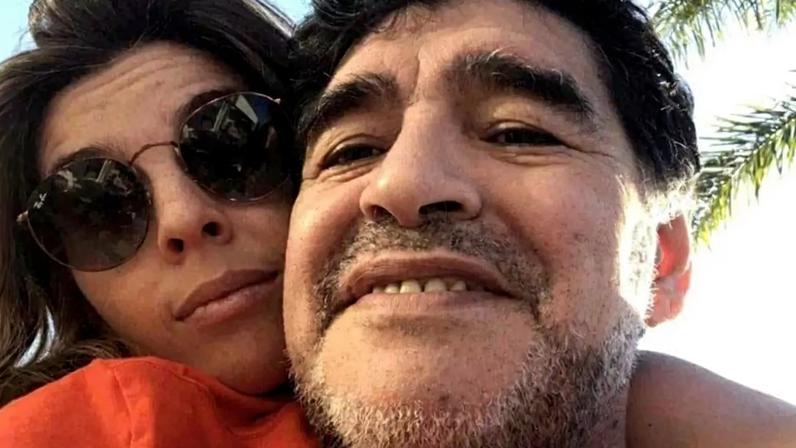 Diego Maradona e a filha Dalma