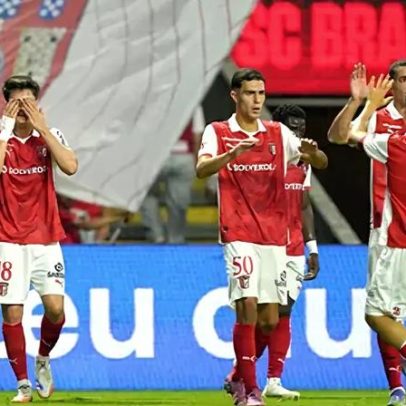Braga soma 11 vitórias e só perde para o Porto de 2010/11