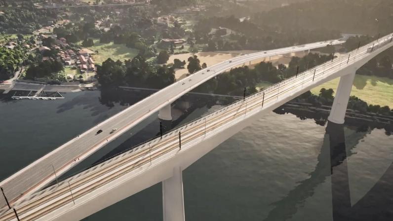 Projeto TGV prevê duas pontes sobre o Douro, sendo uma rodoviária e outra feroviária