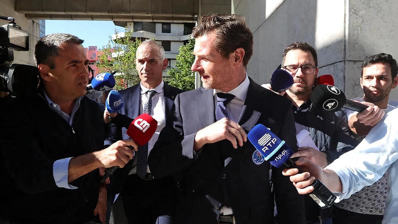 André Villas-Boas à chegada à reunião com a ministra da Cultura e do Desporto