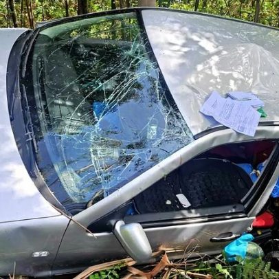 Três sexagenários ficam encarcerados após despiste em Santa Maria da Feira