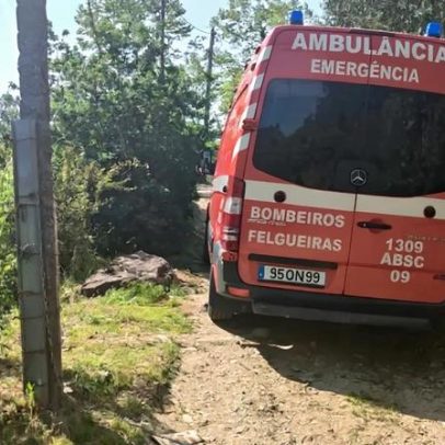 Motociclista resgatado de trilho pelos Bombeiros de Felgueiras
