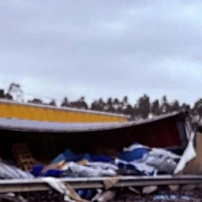 Rebentamento de pneu faz despistar camião carregado de cerveja na A1