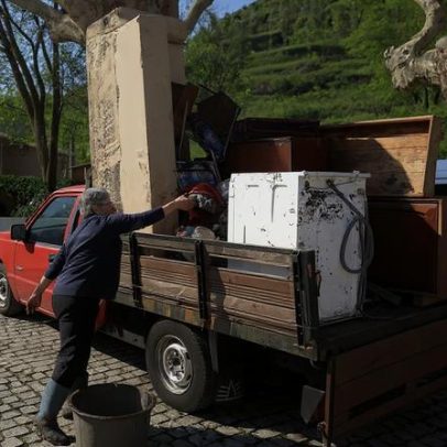 Enxurrada atinge ribeira e inunda casas em Arganil