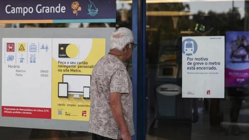 Metropolitano de Lisboa encerra devido a greve